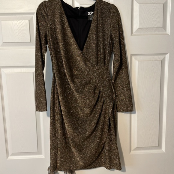 DKNY bronze cocktail dress - Picture 3 of 5
